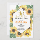 Sonnenblumenstock Die Bar Engagement-Partei Einladung (Vorderseite)