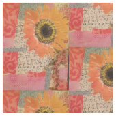 Sonnenblumenstoff Stoff (Nahaufnahme)