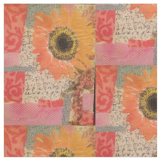 Sonnenblumenstoff Stoff (Nahaufnahme)