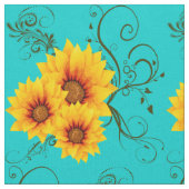 Sonnenblumenstoffe Stoff (Nahaufnahme)