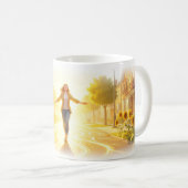 Sonnenblumenstraße Freudiger Morgenglanz Becher Kaffeetasse (VorderseiteRechts)