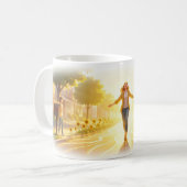 Sonnenblumenstraße Freudiger Morgenglanz Becher Kaffeetasse (Vorderseite Links)