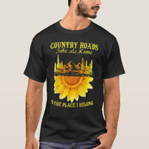 Sonnenblumenstrassen bringen mich Zuhause Funny Ba T-Shirt