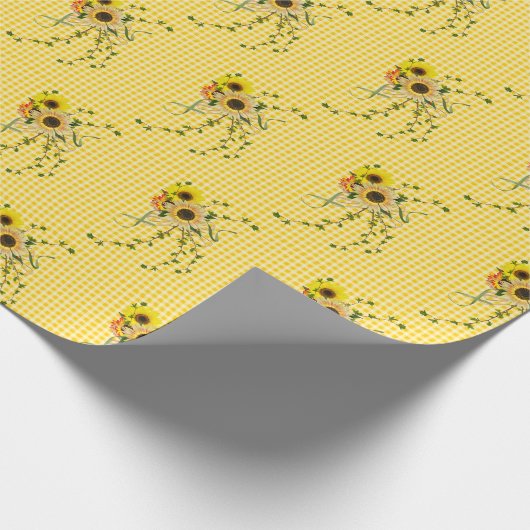 Sonnenblumenstrauch Geschenkpapier (Ecke)