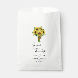 Sonnenblumenstrauch Geschenktütchen