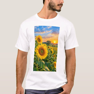 Sonnenblumenstrauß Florales Design T-Shirt