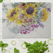 Sonnenblumenstrauß Geschirrtuch (Gefaltet)
