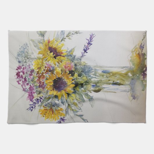 Sonnenblumenstrauß Geschirrtuch (Horizontal)