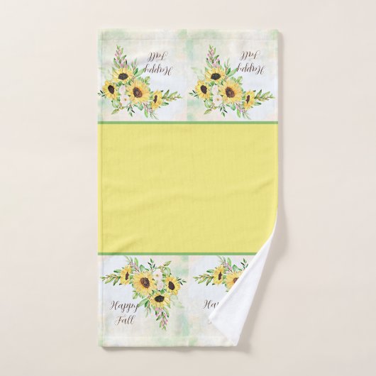 Sonnenblumenstrauß mit individuellem Text Badhandtuch Set (Handtuch)