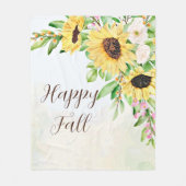 Sonnenblumenstrauß mit individuellem Text Fleecedecke (Vorderseite)