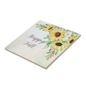 Sonnenblumenstrauß mit individuellem Text Fliese (Seite)