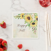 Sonnenblumenstrauß mit individuellem Text Serviette (Beispiel)