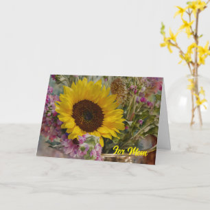 Sonnenblumenstrauß Muttertagskarte Karte