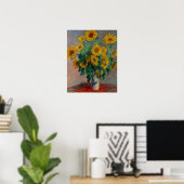 Sonnenblumenstrauß von Claude Monet Poster (Heimbüro)