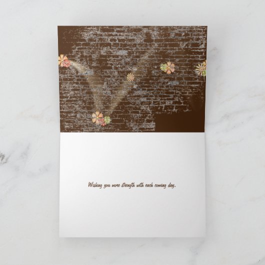 Sonnenblumenstrauß wird bald gesund karte (Innenseite)