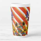 Sonnenblumenstreifen Latte Tasse Fairy (Vorderseite)