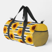 Sonnenblumenstreifen Navy & Gelb  Duffle Bag (Rechte Ecke)
