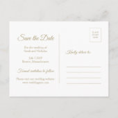 Sonnenblumenstreifen Save the Date, Hochzeit von N Ankündigungspostkarte (Rückseite)