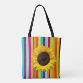Sonnenblumenstreifen-Tasche Tasche (Rückseite)
