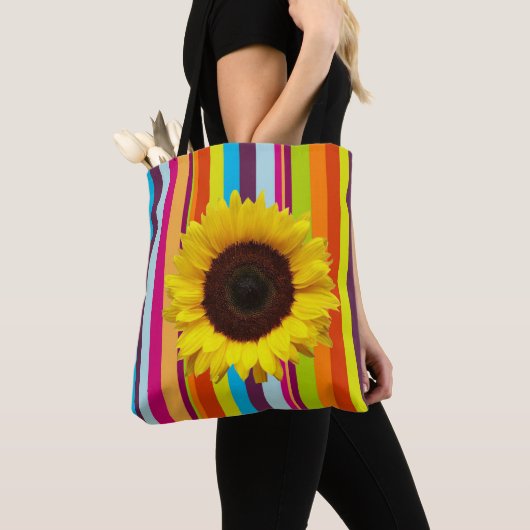 Sonnenblumenstreifen-Tasche Tasche (Von Nahem)