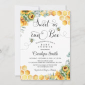 Sonnenblumensüße wie auch Babydusche Einladung (Vorderseite)