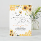 Sonnenblumensüße wie Babydusche Einladung (Stehend Vorderseite)