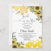 Sonnenblumensüße wie Babydusche Einladung (Vorderseite)