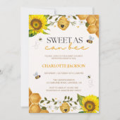 Sonnenblumensüße wie Can Bee Baby Dusche Einladung (Vorderseite)