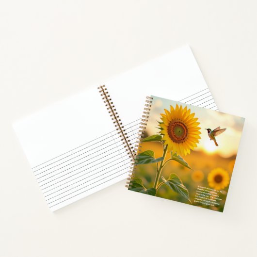 Sonnenblumensymbolik notizblock (Innenseite)