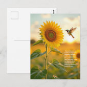 Sonnenblumensymbolik Postkarte (Vorne/Hinten)