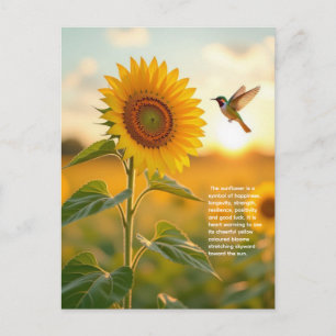 Sonnenblumensymbolik Postkarte