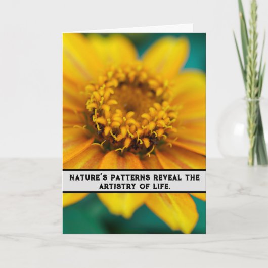 SonnenblumenSymphonie - Naturkunst Dankeskarte (Vorderseite)