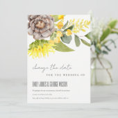 SONNENBLUMENTAG EUCALYPTUS DATUM DES FLUSSWECHSEL EINLADUNG (Stehend Vorderseite)