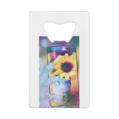 Sonnenblumentelefon Geldbeutel Flaschenöffner (Rückseite)