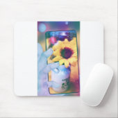Sonnenblumentelefon Mousepad (Mit Mouse)
