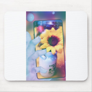 Sonnenblumentelefon Mousepad