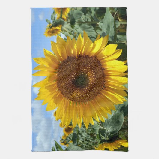 Sonnenblumenteppich Geschirrtuch (Vertikal)