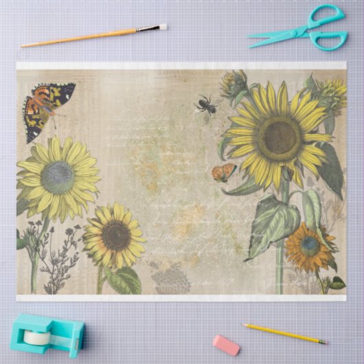 Sonnenblumenträume Dekoupage Tissue Paper Seidenpapier (Basteln)