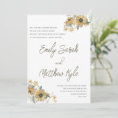 Sonnenblumenträume Einladung Hochzeitsfeiern (Stehend Vorderseite)