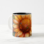 Sonnenblumenträume Zweifarbige Tasse (Vorderseite Links)