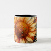 Sonnenblumenträume Zweifarbige Tasse (Mittel)
