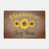 Sonnenblumentrio - Französischer Empfang Fußmatte (Vorderseite)