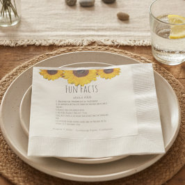 Sonnenblumentrio - Fun Fakten Napkins Serviette