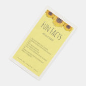 Sonnenblumentrio - Fun Fakten Napkins Serviette (Ecke)