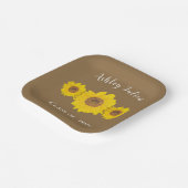 Sonnenblumentrio für Abschlüsse 2026 Pappteller (Gewinkelt)