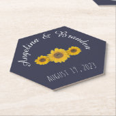 Sonnenblumentrio für Hochzeiten kann kühler Untersetzer (angewinkelt)