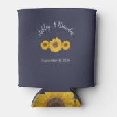 Sonnenblumentrio für Hochzeiten Nr. 3 Dosenkühler (Vorderseite)
