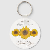 Sonnenblumentrio - Gastgeschenke Hochzeiten Schlüsselanhänger (Vorderseite)