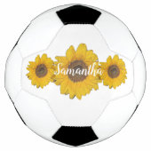 Sonnenblumentrio - Name hinzufügen Fußball (Vorderseite)