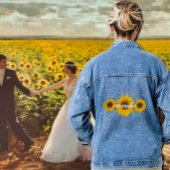 Sonnenblumentrio - Name hinzufügen Jeansjacke